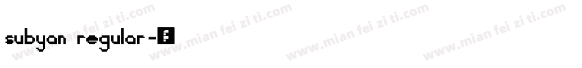 subyan regular字体转换